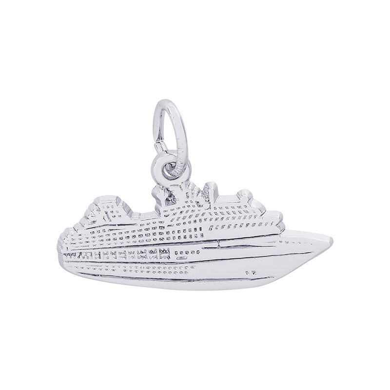 Cruise Ship Sterling Silver Charm image number null