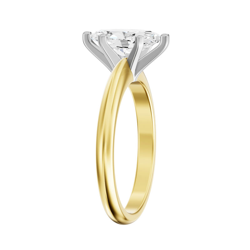 Marquise Lab Grown Diamond 1ct Solitaire Engagement Ring in 14k Yellow Gold image number null