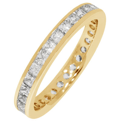 Princess Channel Set 1.5ctw. Eternity Band in 14K Yellow Gold (GH, SI2)