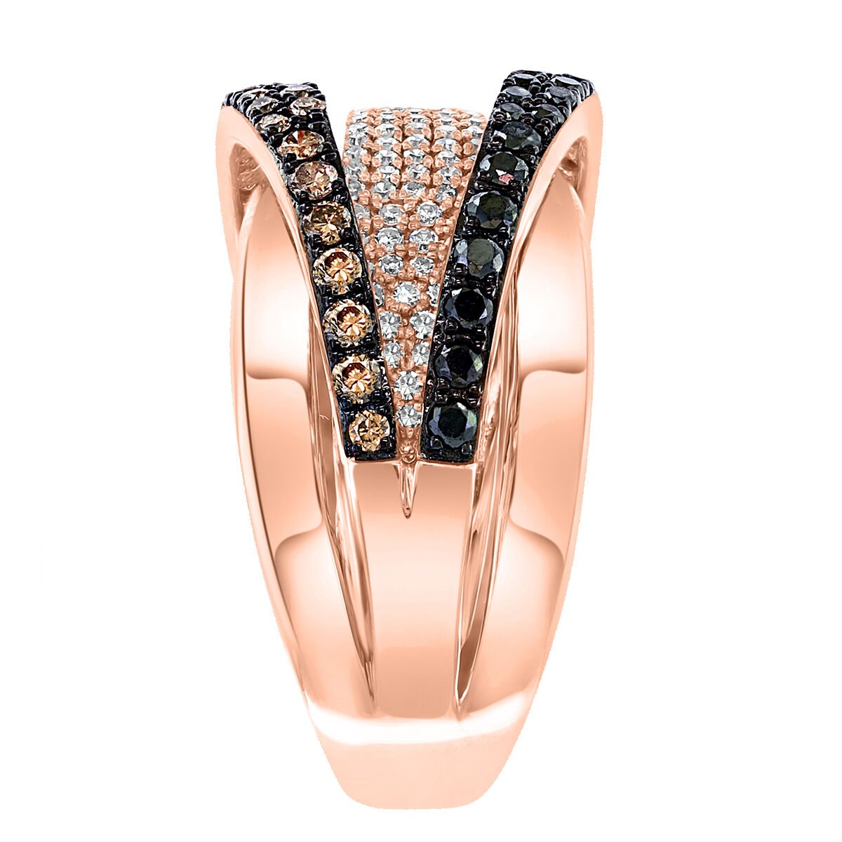 EFFY Brilliant-Cut .85ctw. White Black Espresso Diamond Crossover