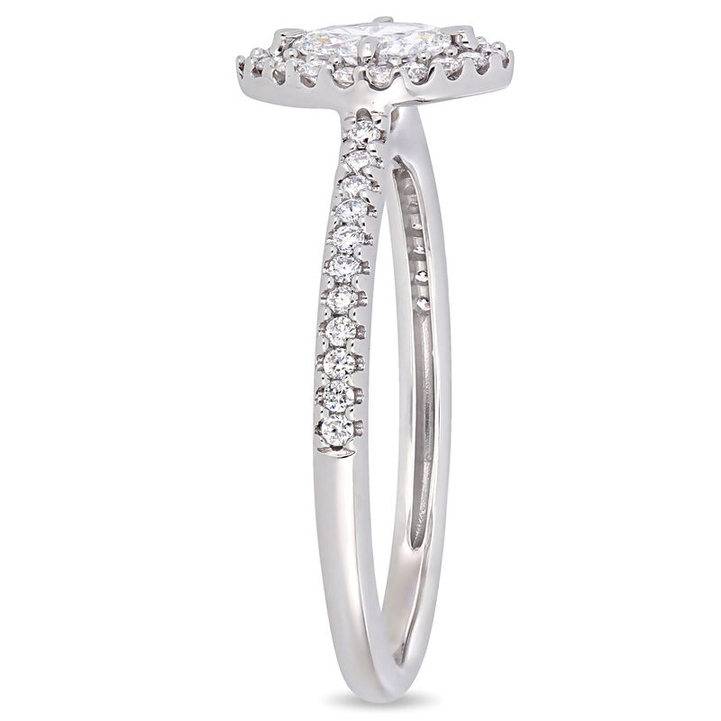 Marquise Diamond & Floating Halo ½ctw. Engagement Ring in 14k White Gold image number null