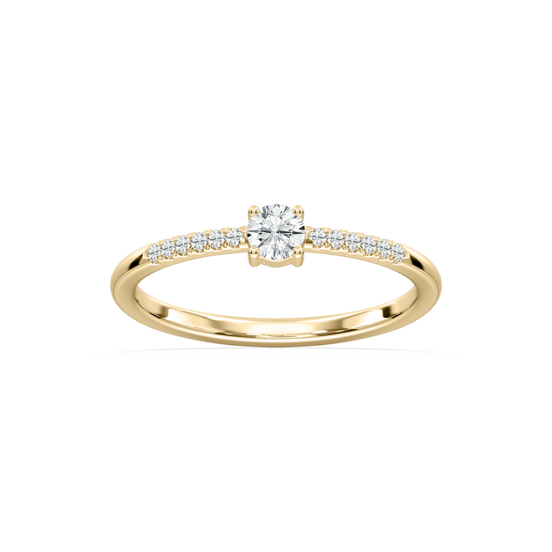 Lab Grown Diamond Promise Ring in 10k Yellow Gold image number null