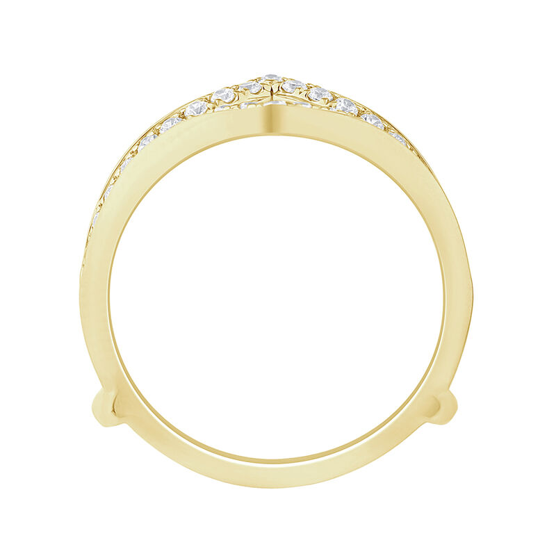 Brilliant-Cut Lab Grown .50ctw. Diamond Chevron Insert in 14k Yellow Gold image number null
