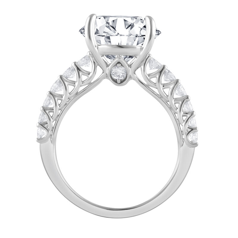 Valentina. Brilliant-Cut Lab Grown 5 1/3ctw. Diamond Two Row Cathedral Engagement Ring in 14k White Gold image number null