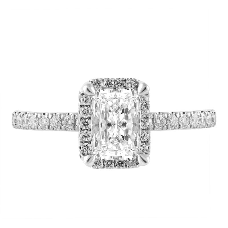 Lab Grown 1 7/8ctw. Diamond Cut Corner Engagement Ring in 14k White Gold image number null