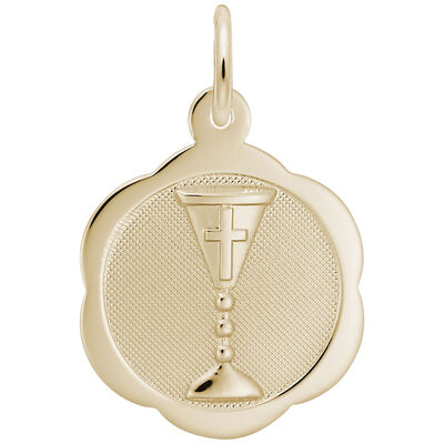 Communion Charm in Gold Plated Sterling Silver
