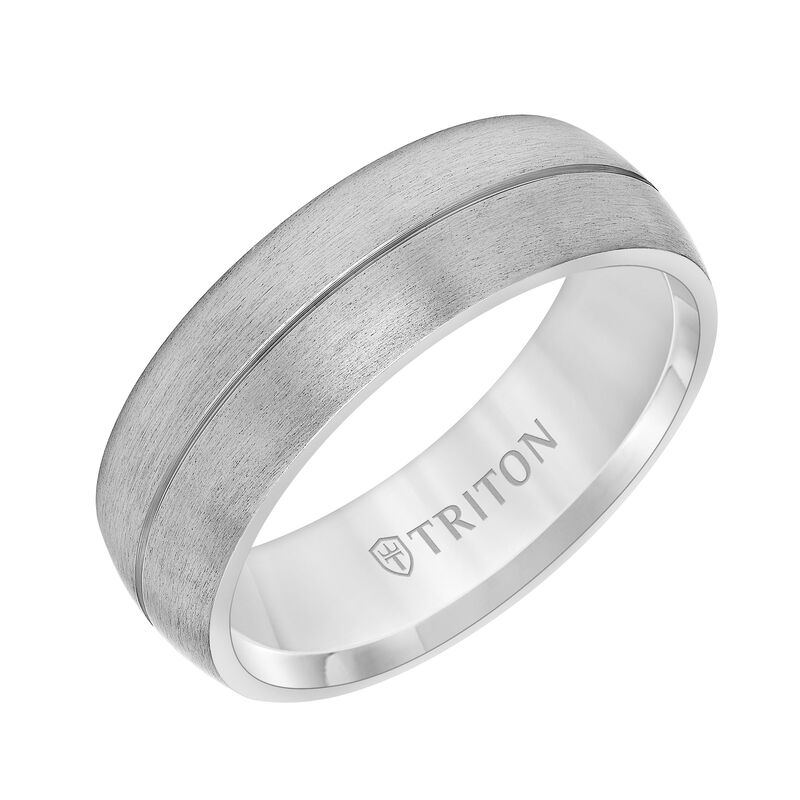 Triton Tantalum Brush Finish 7mm Wedding Band  image number null
