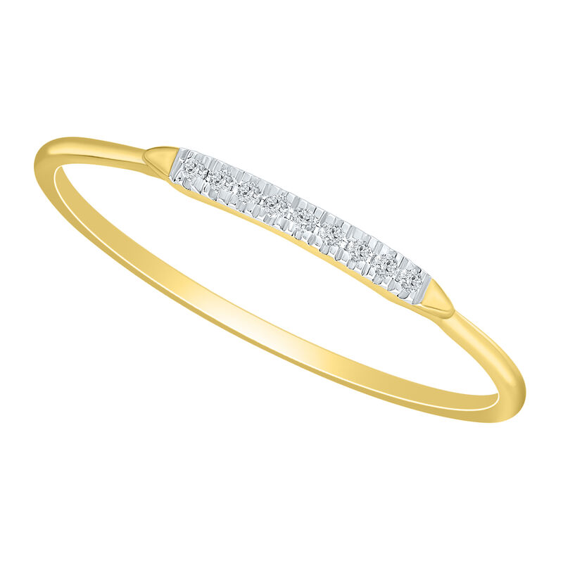 Diamond 1/20ctw. Bar Ring in 10k Yellow Gold image number null
