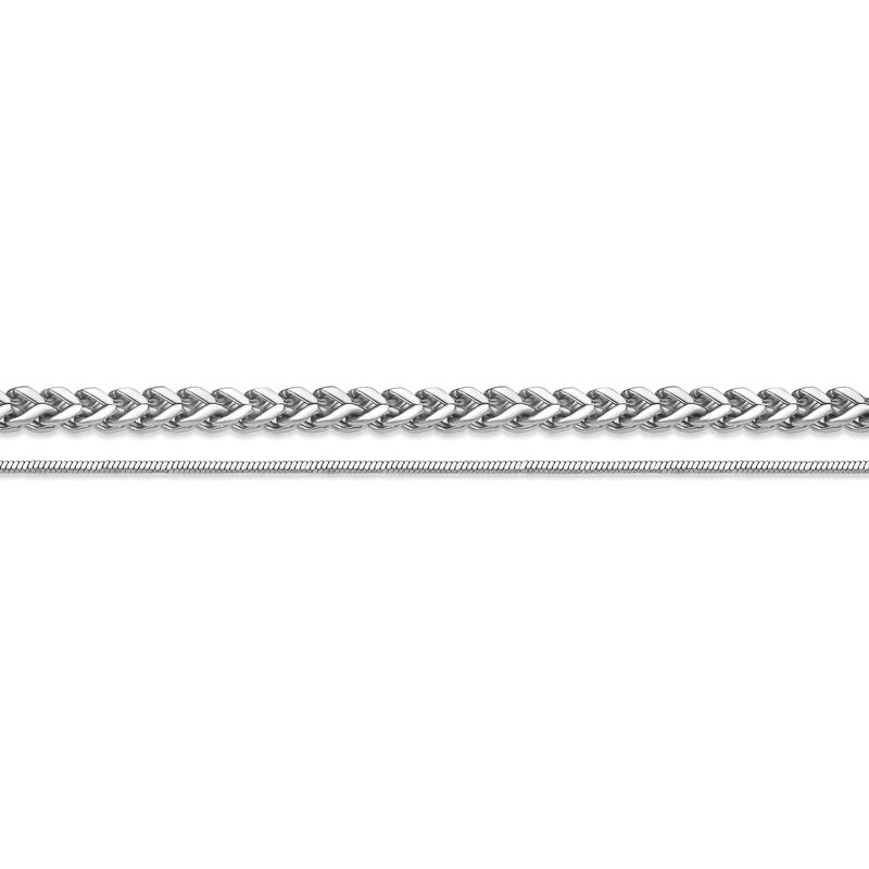 Layered Chain 22" in Stainless Steel (4mm) image number null