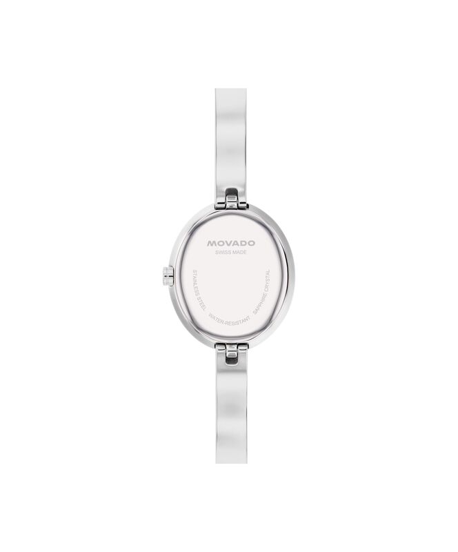Movado Museum Bangle Oval Silver White Dial Watch 0608070 image number null