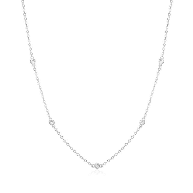 Lab Grown Diamond Necklace in Sterling Silver image number null