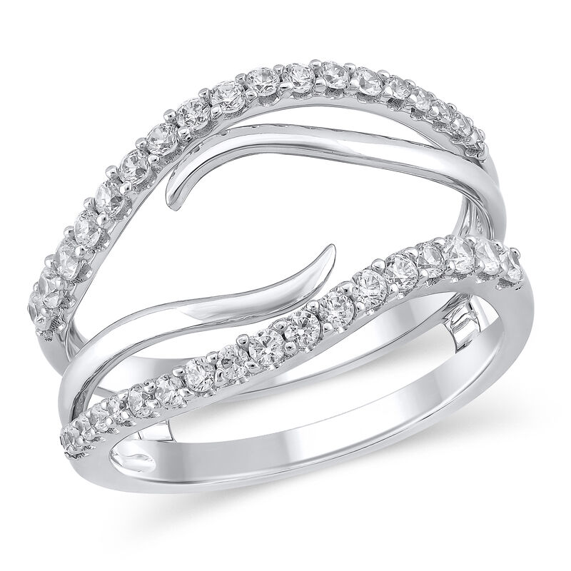 Lab Grown Diamond 1/2ctw. Open Multi Row Enhancer in 14k White Gold image number null