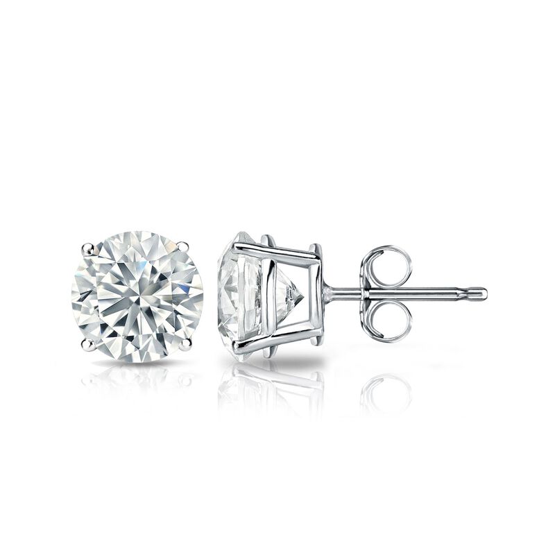 Brilliant-Cut Lab Grown 1 1/2ctw. EF VS SI Diamond Stud Earrings in 14k White Gold image number null