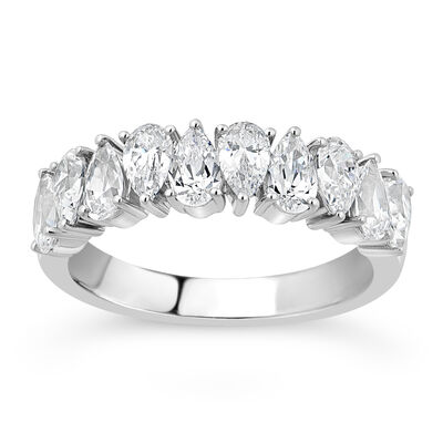 Lab Grown Pear-Shaped 2ctw. Diamond Anniversary Band in 14k White Gold