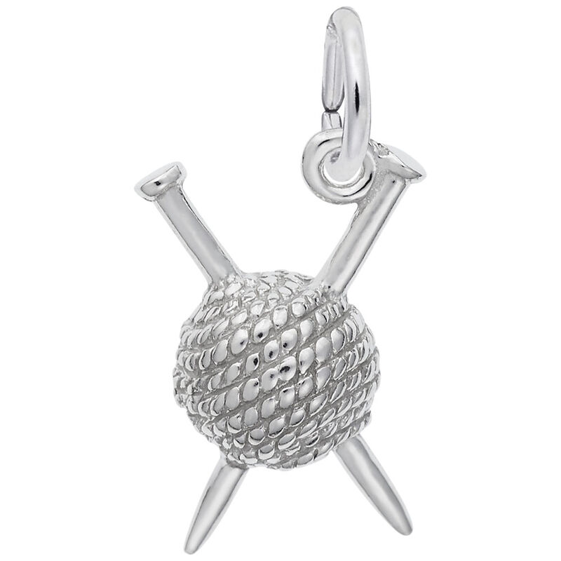 Knitting Charm in Sterling Silver image number null