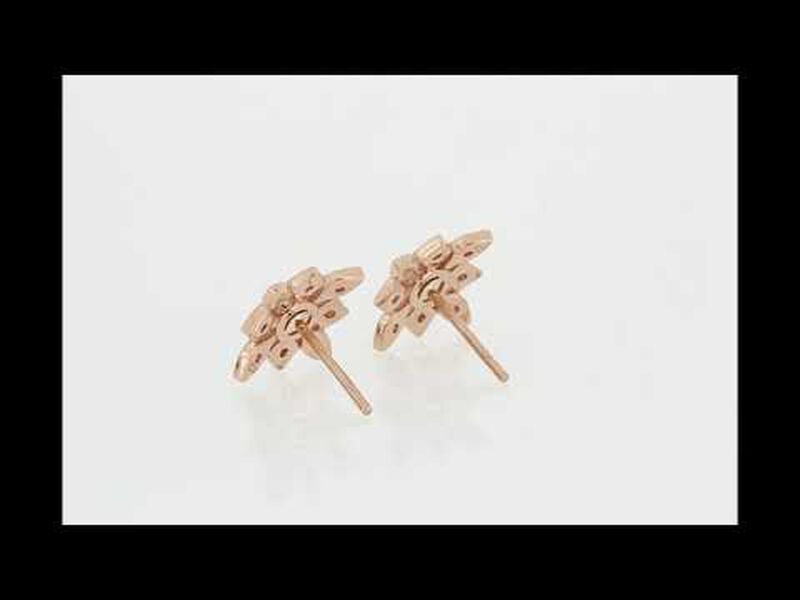 Everly Floral-Inspired 1/3ctw. Diamond Stud Earrings in 10k Rose Gold image number null