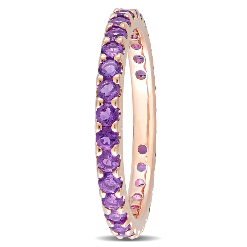 Amethyst Eternity Band in 10k Rose Gold image number null