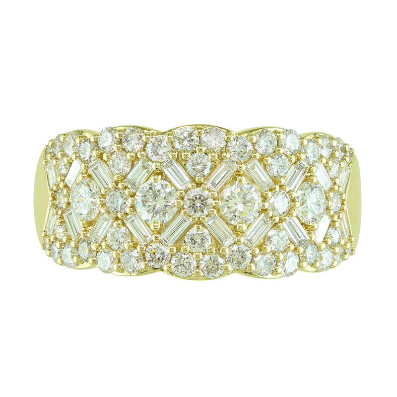 Diamond 1/3ctw. Baguette & 14k White Gold Anniversary Ring image number null