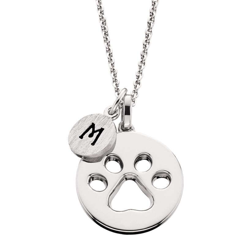 Paw Print Mommy Chic Pendant in Sterling Silver image number null