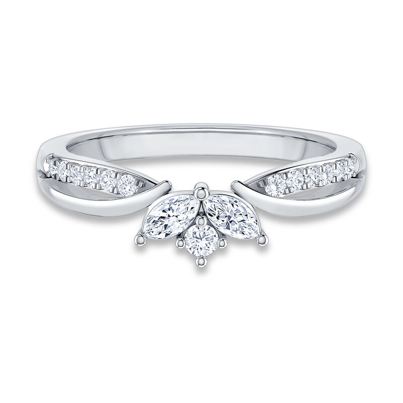 Diamond Marquise Contour & 14k White Gold Anniversary Ring image number null