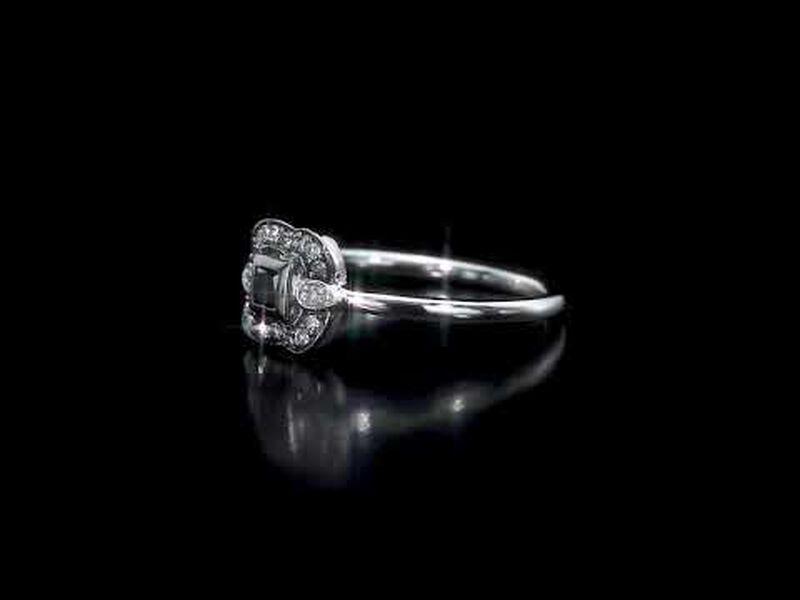 Everly 1/4ctw. Black & White Diamond Ring in 10k White Gold image number null