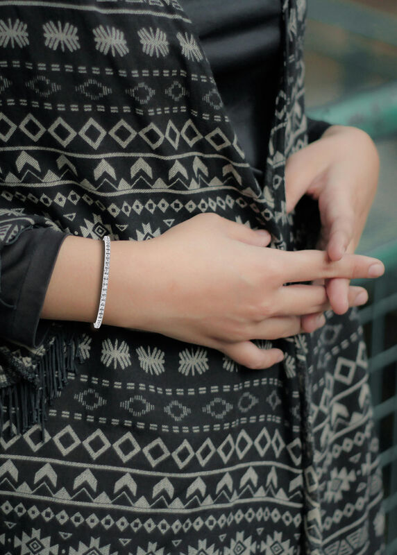 Lab Grown Diamond 10ctw. Tennis Bracelet in 14k White Gold image number null