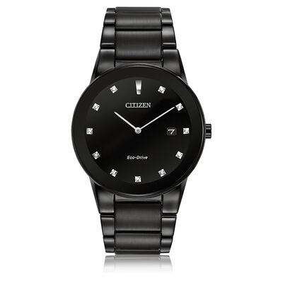 CITIZEN Men's Axiom Black Ion-Plated Stainless Steel Watch