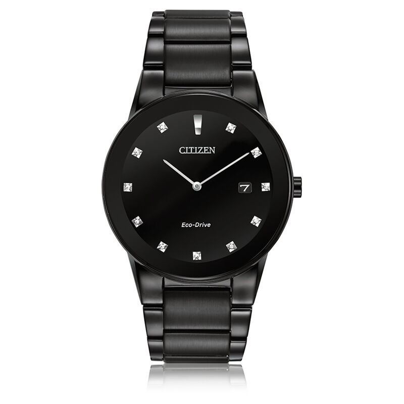 CITIZEN Men&#39;s Axiom Black Ion-Plated Stainless Steel Watch image number null