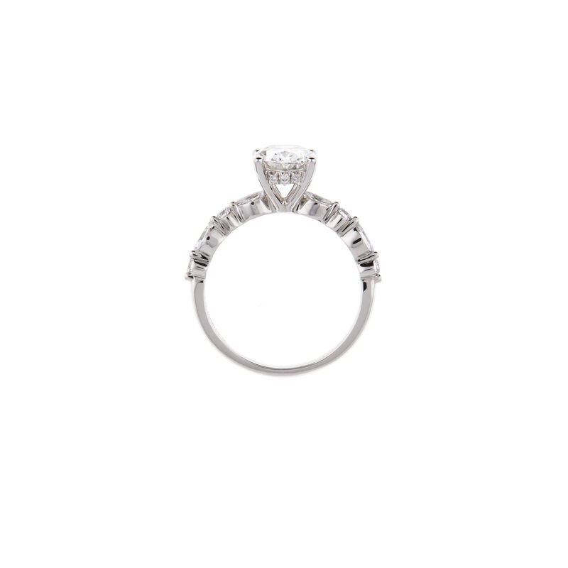 Lyric. Oval-Cut Lab Grown 2.40ctw. Diamond Engagement Ring in 14k White Gold image number null