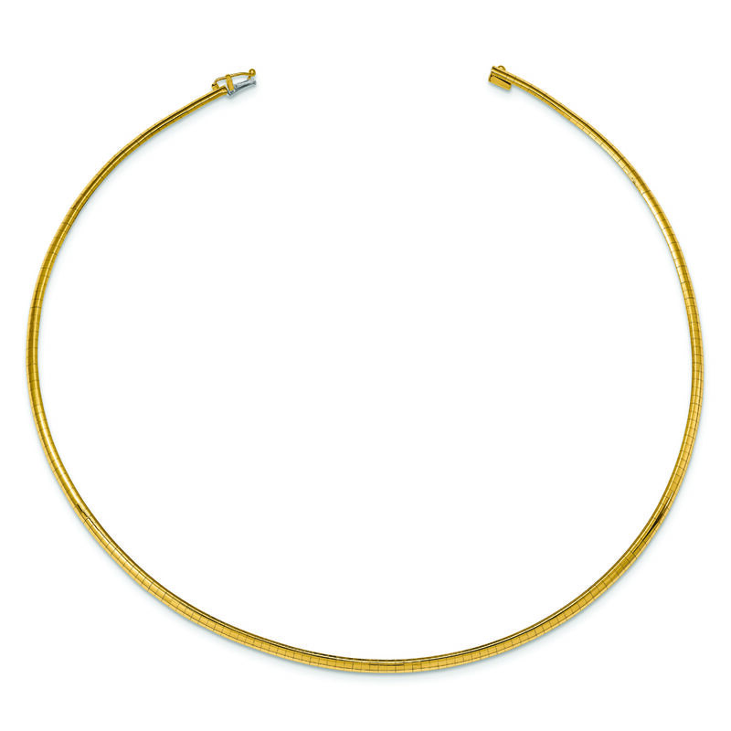 Lightweight Omega 18" Chain 3mm in 14k Yellow Gold image number null