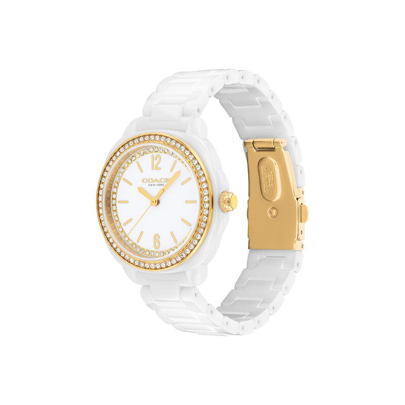 Coach Ladies White Dial White Bracelet 34mm Watch 14504562 image number null