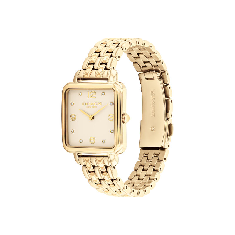 Coach Ladies Yellow Dial Gold Tone 28mm Watch 14504495 image number null
