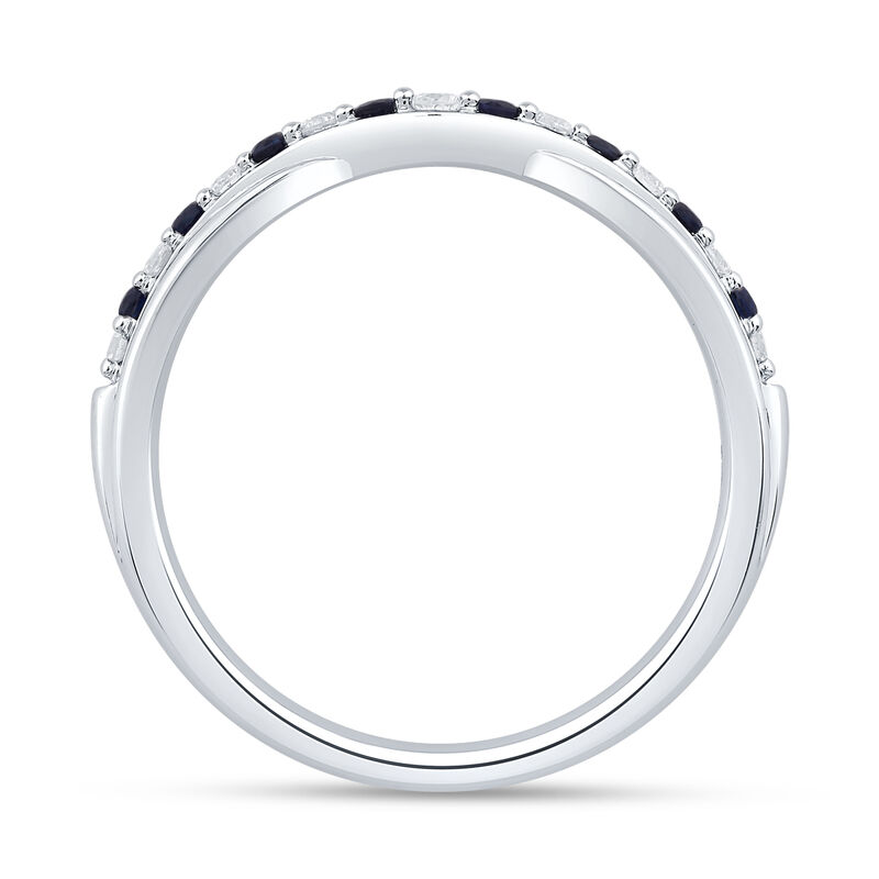 Diamond 1/5ctw. Contour & 14k White Gold Anniversary Ring image number null