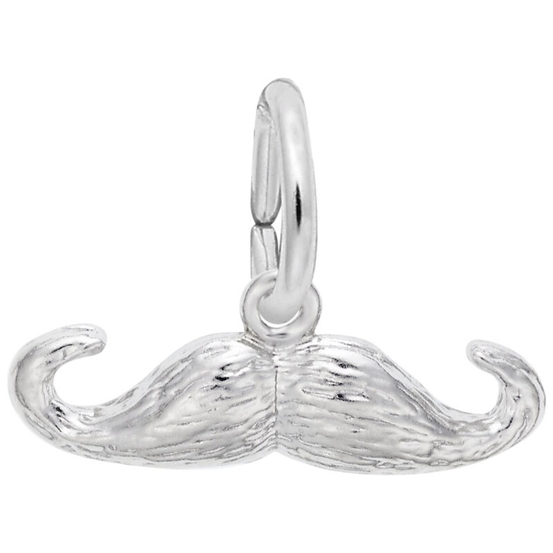 Moustache Charm in Sterling Silver image number null