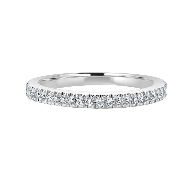 Lab Grown 1/4ctw. Diamond Classic Wedding Band in 14k White Gold image number null