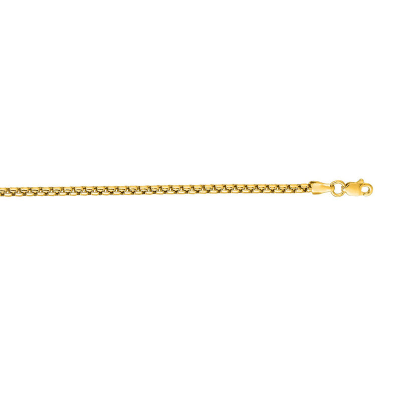 Men's Round Box 20" Chain 2.4mm in 14k Yellow Gold image number null