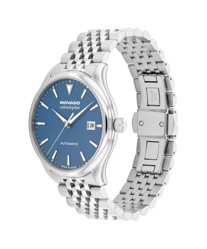 Movado Heritage Calendoplan Automatic Watch Blue Dial 3650234 image number null