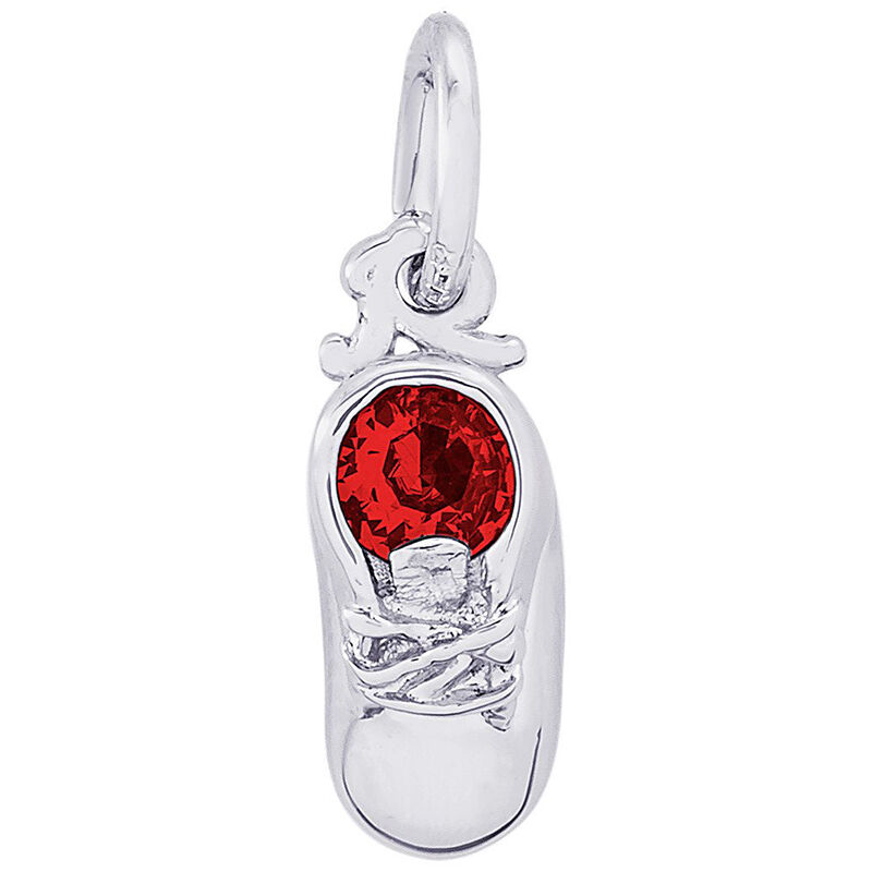 July Baby Shoe Sterling Silver Charm image number null