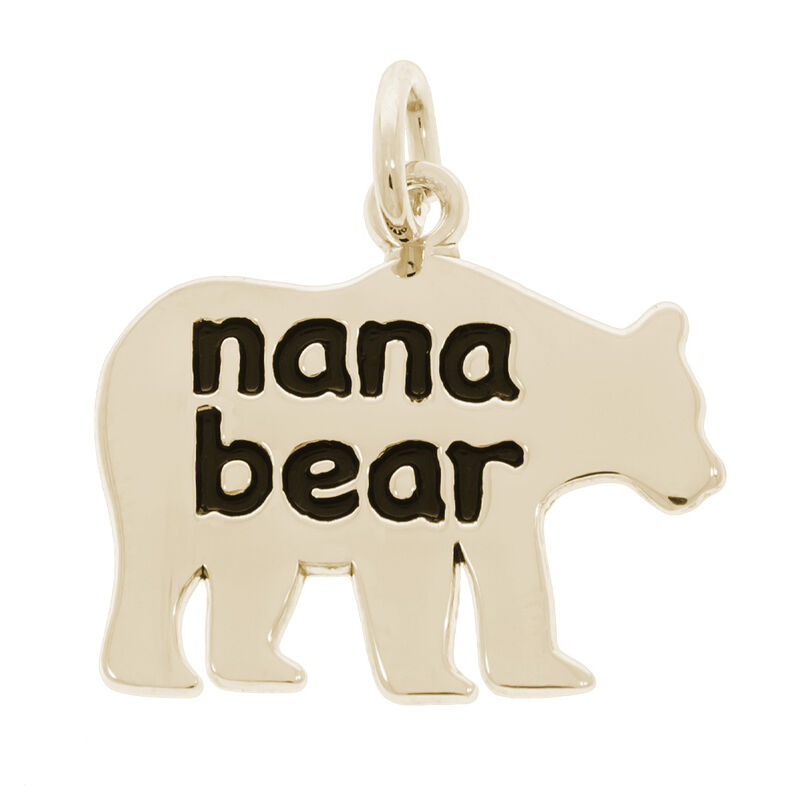 Nana Bear Charm in Gold Plated Sterling Silver image number null