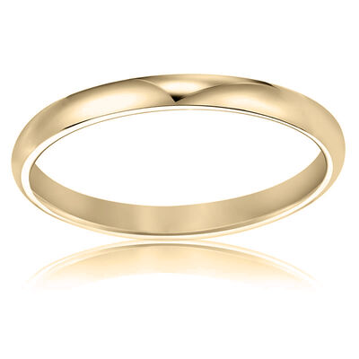 Ladies' Classic 2mm Wedding Band in 14k Yellow Gold