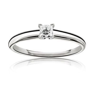 Diamond Princess-Cut 3/8ct. Top Classic Solitaire Engagement Ring
