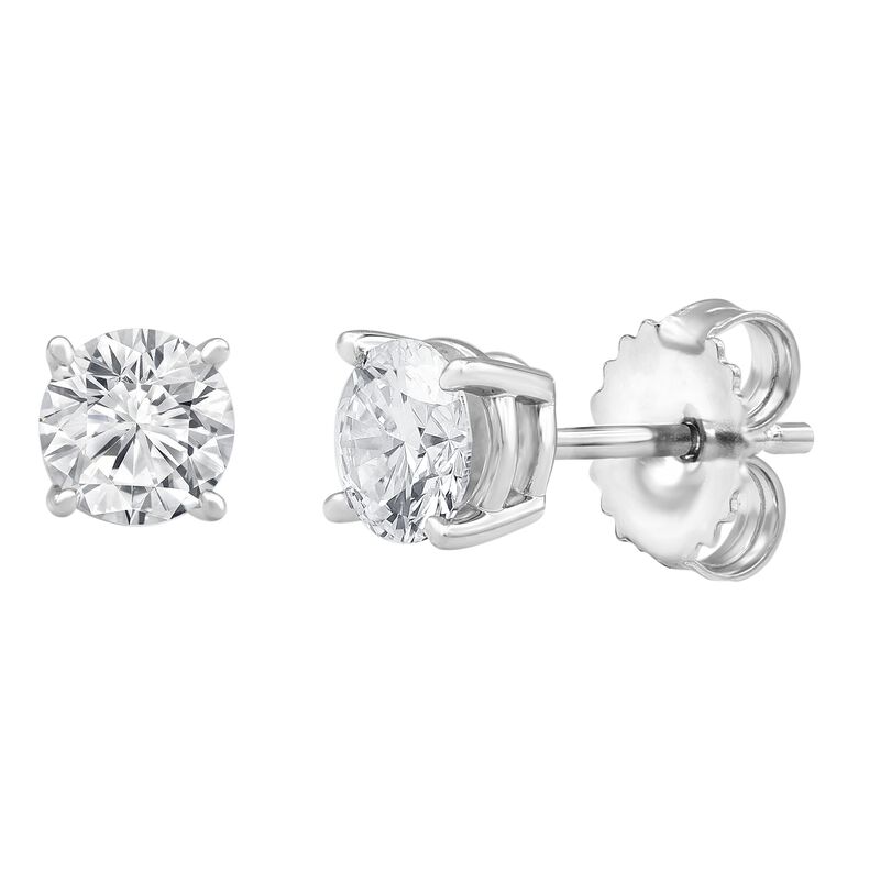 Brilliant-Cut Lab Grown 1.20ct. Diamond G SI Stud Earrings in 10k White Gold image number null