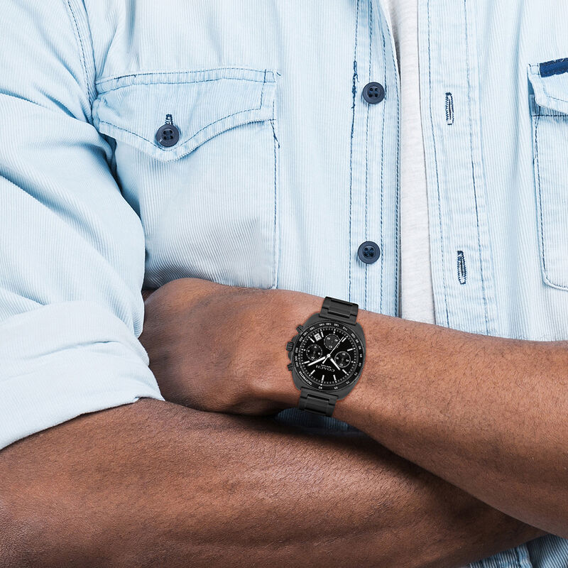 Coach Men's Black Sunray Dial Stainless Steel Watch 14602739 image number null