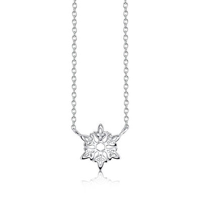 DISNEY© Frozen Snowflake Necklace in Sterling Silver