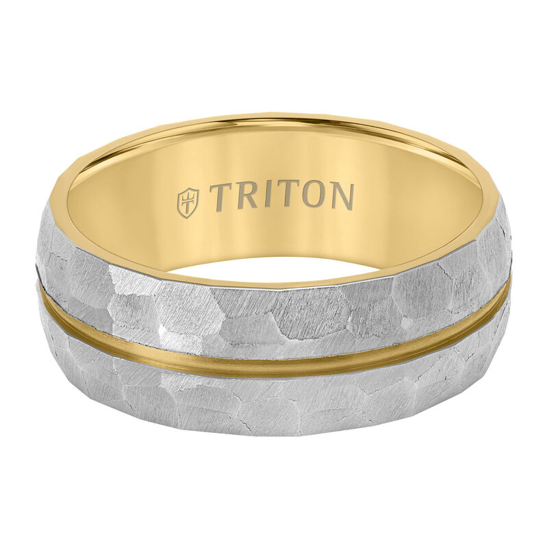 Men's Brushed & Titanium Wedding Ring (8mm) image number null