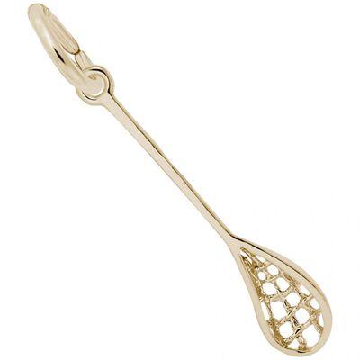 Lacrosse Charm in Gold Plated Sterling Silver