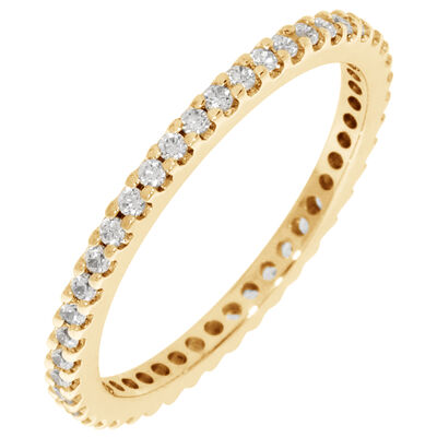 Round Prong Set 1/3ctw. Eternity Band in 14K Yellow Gold (GH, SI2)