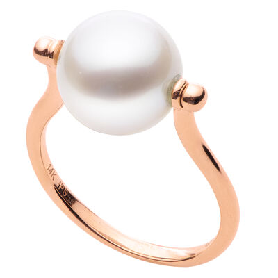 Imperial Freshwater Movable Screw-Sides Ring in 14k Rose Gold