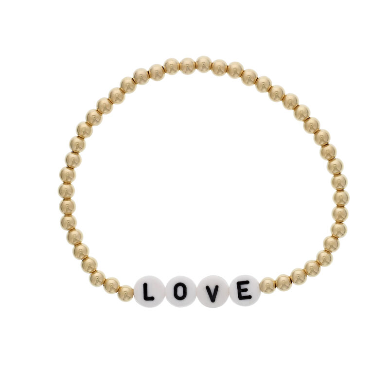 Love Bead Bracelet in Sterling Silver Gold Filled image number null