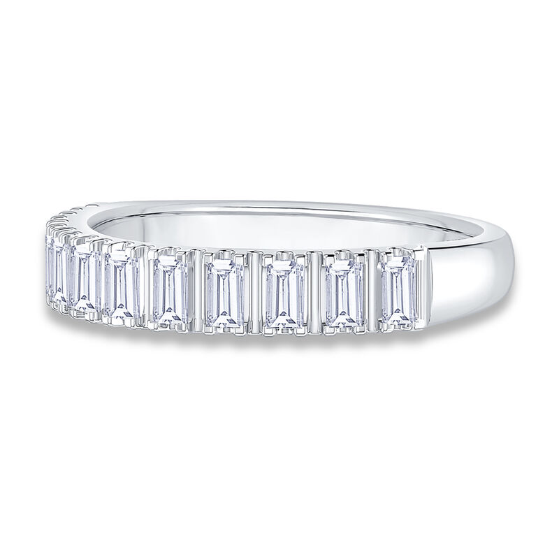 Diamond Baguette & 14k White Gold Anniversary Ring image number null